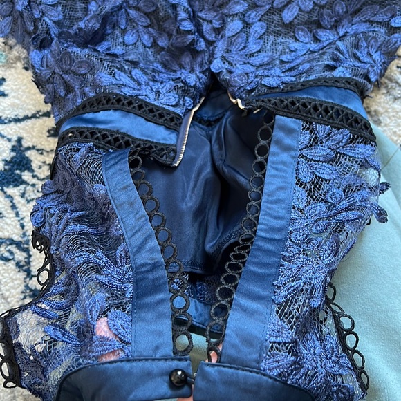 Blue Lace Sleeveless Dress size Small - Picture 5 of 6